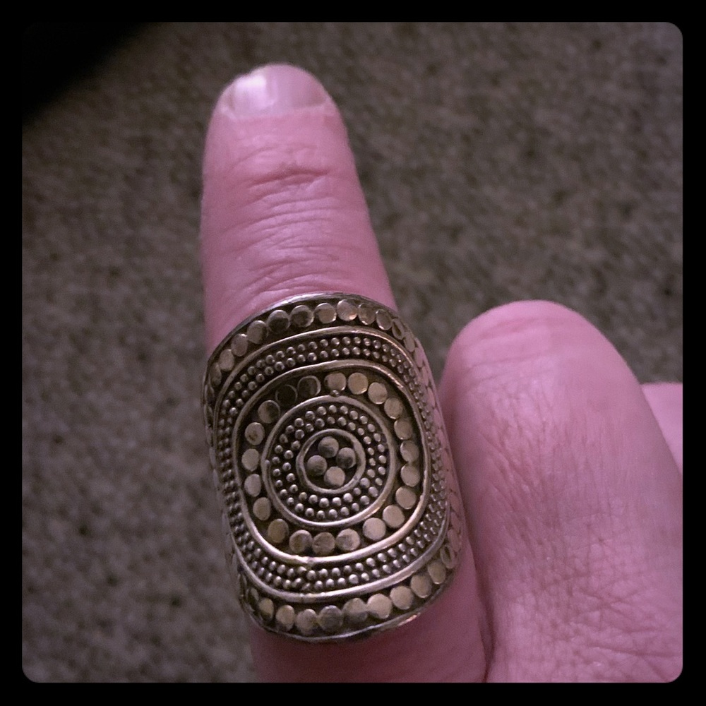 Anna beck .925 sterling gold saddle ring size 8